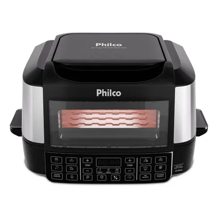 Fritadeira Air Fryer Philco Paf12a Preto Com Acabamento Em Inox 127v