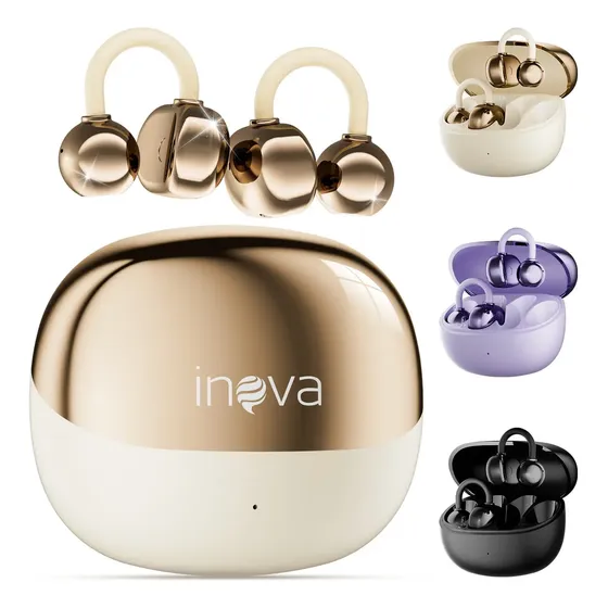 Fone De Ouvido Inova Bluetooth Tws Clip-ear Sem Fio Para Academia E Treino Areia-a