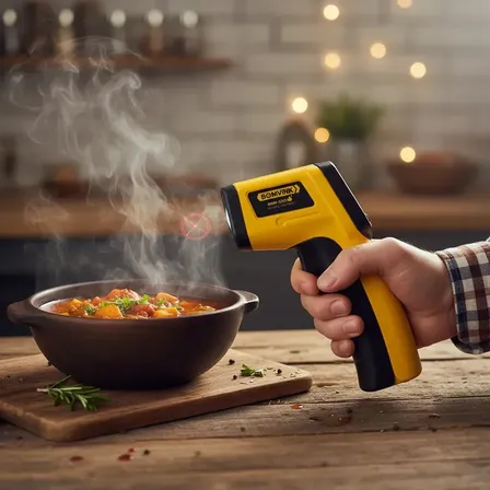 Termômetro Infravermelho Digital Com Laser Para Indústria E Culinária -50°c A 400°c