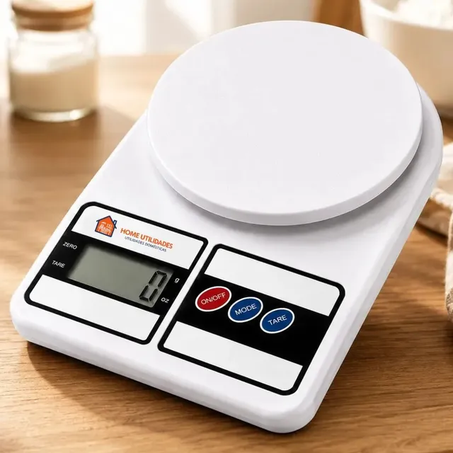 Balança Digital Para Cozinha Home Utilidades 10 Kg Com Sensibilidade De 1 G Branco