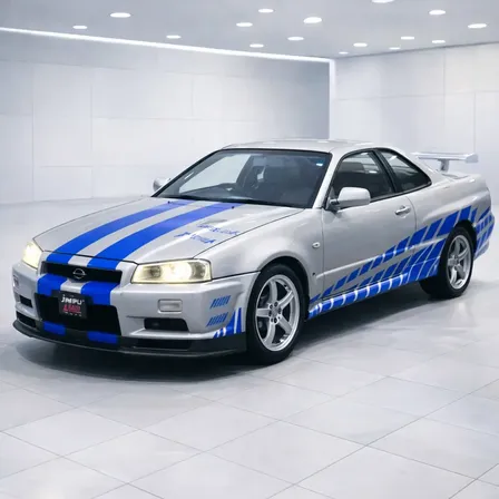 Miniatura Nissan Skyline Gt-r R34 Brian Velozes E Furiosos 1:32 Metal Colecionável Ligeiro Prata