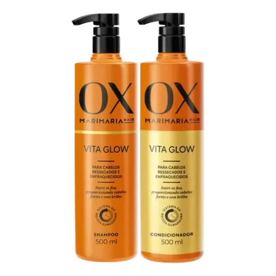 Kit Shampoo E Condicionador Ox Marimaria Vita Glow 500ml