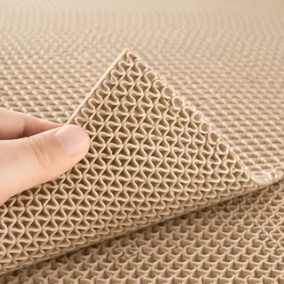 Tapete Antiderrapante para Box de Banheiro em PVC Drenante Lavável Bege 1,20x80cm