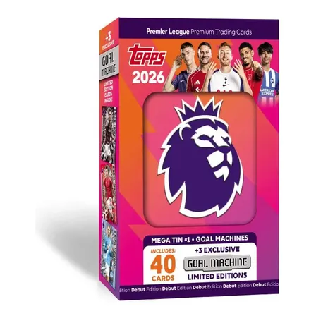 Topps Cards Premier League 2025/26 Mega Lata Goal Machines Inglês