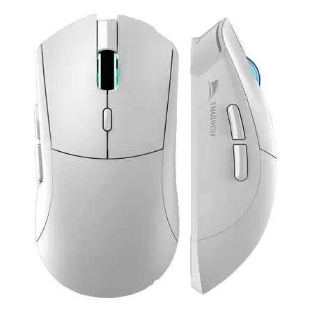 Mouse Gamer Smailwolf Rs7 Paw3311 12000 Dpi Branco 2.4g
