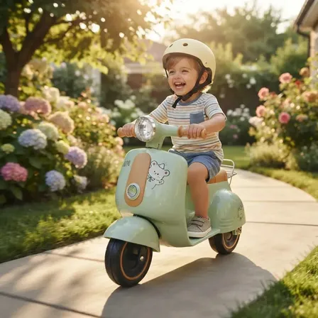 Triciclo Infantil Avespa Elétrico Pimpi Scooter Verde 127/220v