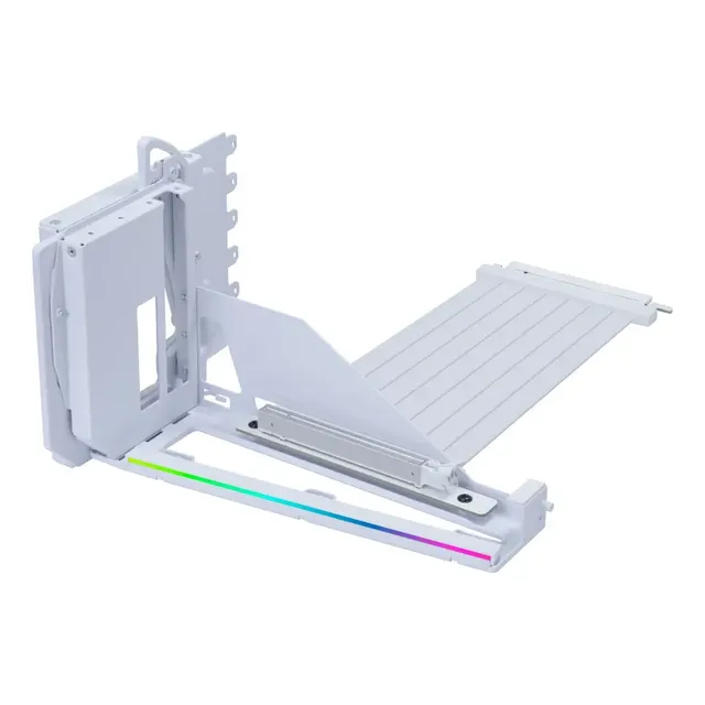 Suporte Vertical Lian Li V4 Branco para Placa de Vídeo e Placa Mãe ATX, ARGB, incluindo cabo Riser PCIE 5.0 - VG4-5-V4W