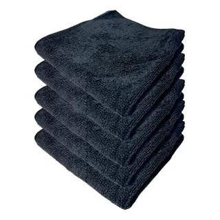 Kit 10 Panos De Microfibra Black 250gr/m² 30x30cm Napclean Preto