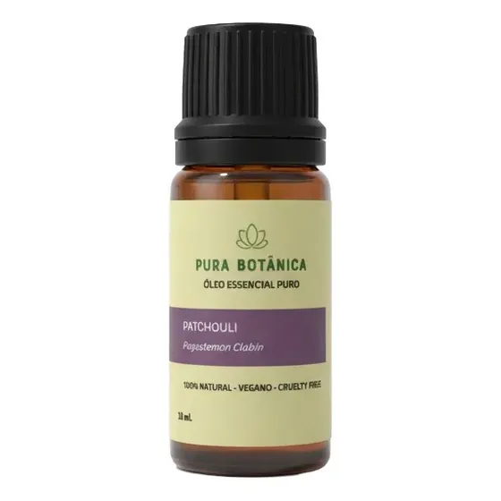 Óleo Essencial Patchouli 100% Puro 10ml Pura Botânica