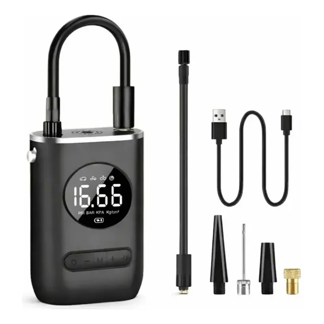 Mini Compressor Ar Portátil Digital Usb Pneu Carro Moto