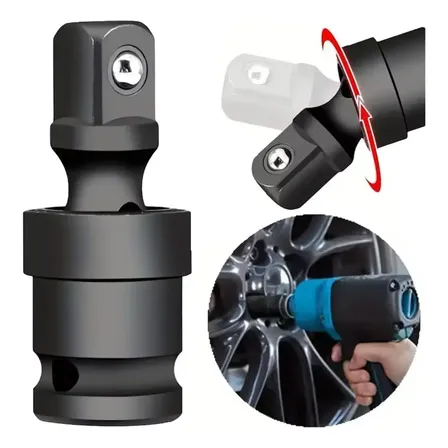 Junta Universal Rotativo Soquete De Impacto 1/2 Polegada Preto