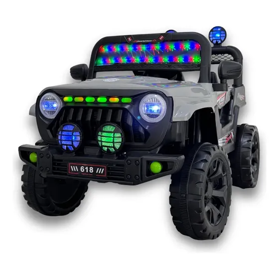 Jipe Infantil Elétrico 12v Safari Cinza Cinza-escuro 127/220v