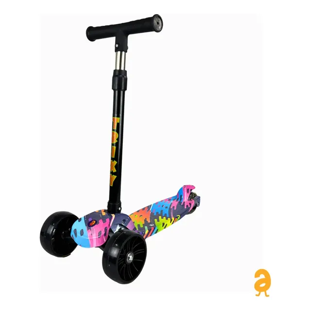 Patinete Infantil Dobrável 3 Rodas Luz Led Trixy Maxi Toys