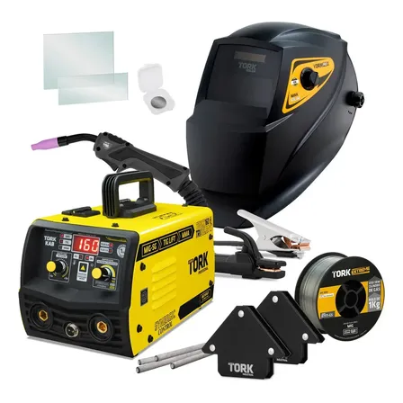 Inversora Solda Cimets-7160-bv 160a(mig/mma/tig) Bivolt Tork Amarelo 220v
