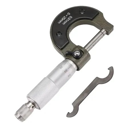 Micrometro Mecanico De 0mm - 25mm, Precisao De 0,01mm Para Mecânica 0 Mm 2.5 Cm