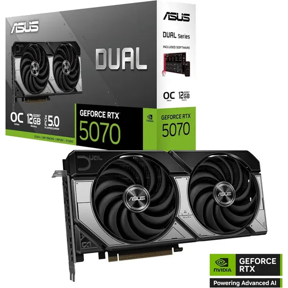 Placa De Vídeo Gpu 12gb Dual Asus Geforce Rtx 5070 Oc Editio