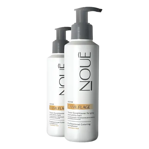 Kit com 2 Tonalizantes Nouê Camuflage Medium para Cabelos Castanhos Sem Amônia de 140 ml