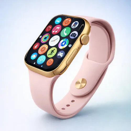 Genérico 3tech Relogio Inteligente S10 Pro S10 Pro Relogio Inteligente Premium 1.811 46 Mm Dourado Liso Rosa