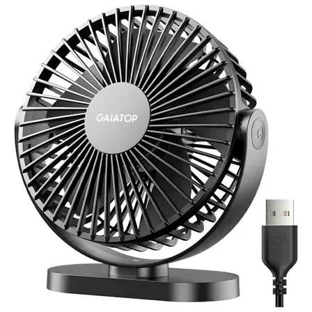 Ventilador Portátil De Mesa 3 Velocidades Ultra Silencioso