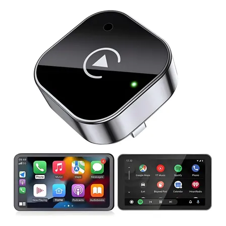 Adaptador Ttds Carplay E Android Auto Sem Fio, Plug & Play Com Usb E Usb-c