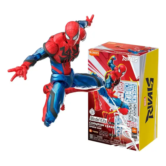 Boneco Blokees Articulado Marvel Rivals Champion Spider-Man – Model Kit