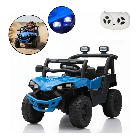 Mini Carro Elétrico Infantil Utv Azul Com Controle Remoto Azul-celeste