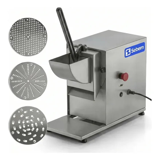 Máquina De Ralar Queijo Chocolate Elétrico Profissional Industrial Inox 3 Discos Sebem