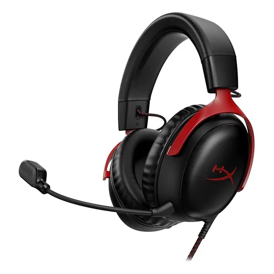 Hyperx Headset Cloud Lll Gamer Preto E Vermelho Com Fio