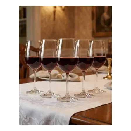 Jogo 6 Taças Cristal De Vinho Tinto Branco Titanium Gastro 580ml Pítia