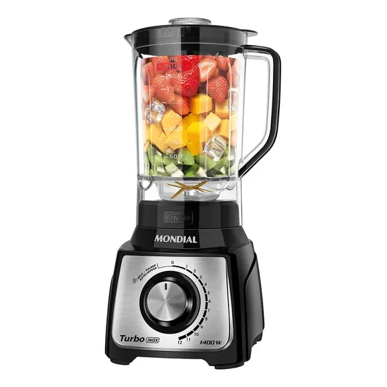 Liquidificador Turbo Inox Mondial 1400W L-1400-LT