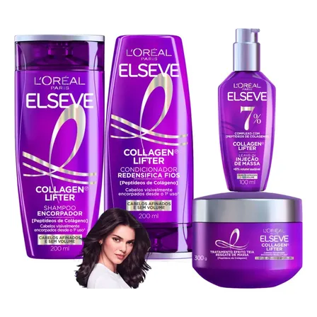Kit Elseve Collagen Lifter Encorpador Redensifica Fios Colág