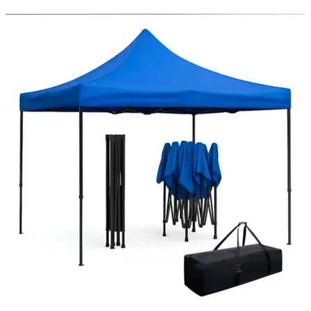 Tenda Gazebo 3x3 Nautfix Azul Articulada Anti Uv Bolsa Azul