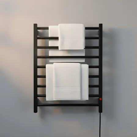 Toalheiro Térmico Alumínio Preto 110/220v Bivolt Electrowood Preto 127/220v