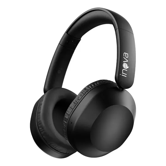 Fone De Ouvido Headphone Bluetooth 6.0 Sem Fio Premium Potente Super Bass Compatível, bateria de 50 Horas Para iPhone Samsung Xiaomi Redmi Lenovo Motorola Esportivo Caminhada Academia Cor Preto Inova