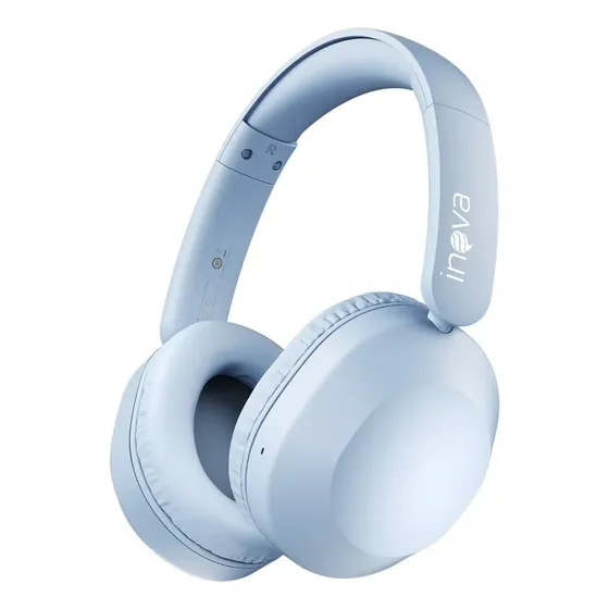 Fone de Ouvido Sem Fio Bluetooth 6.0 Premium ANC Hifi Redução de Ruído Ativo bateria de 50 H de Duração Corrida Regulável Headphone Com Microfone Para iPhone Samsung Motorol Cor Azul Inova