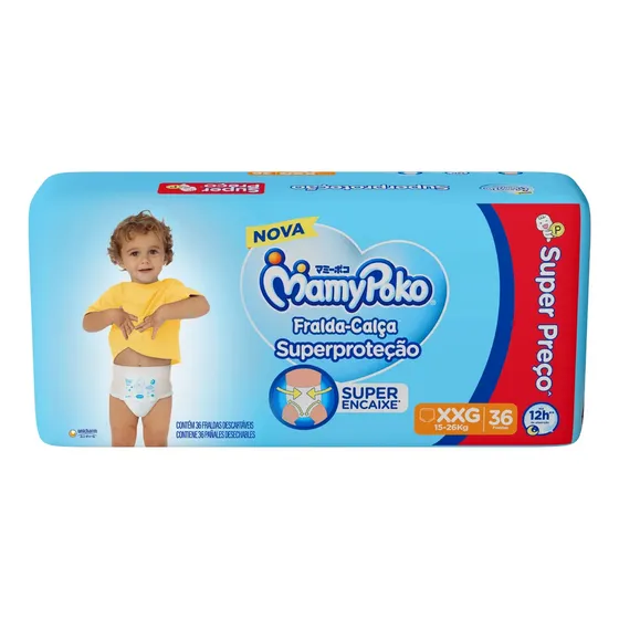 Mamypoko Fralda-calça Superproteção Xxg 36 Unidades Extra Extra Grande (xxg) Sem Gênero