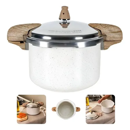 Panela De Pressão Ceramic Life Indução Vanilla 5,4l - Brinox Baunilha
