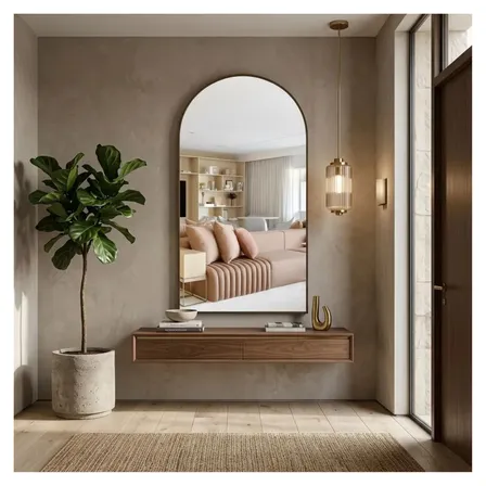 Espelho 100x50 Decorativo Grande Corpo Inteiro Com Moldura Preto
