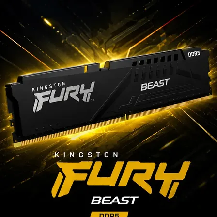 Memória Kingston Fury Beast Ddr5 16gb 5200mhz Kf552c40bb-16