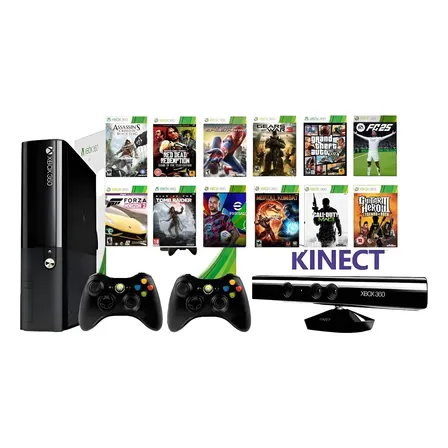 Console Microsoft Xbox 360 E 160gb Com Kinect E Jogo Preto