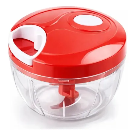 Triturador Manual De Alimentos 500ml Pica Cebola Alho Legumes Processador Manual Cozinha