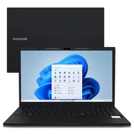 Notebook Positivo Vision R15m Amd Ryzen 5-5625u Windows 11 16gb Ram 256gb Ssd Wi-fi 6 Tela 15 Full Hd Ips Antirreflexo - Minitela - Permite Upgrade De Memória Ram E Ssd - Preto