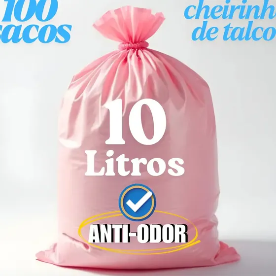 Saco De Lixo 10 Litros Anti-odor Pia Banheiro Dasamax 100un.