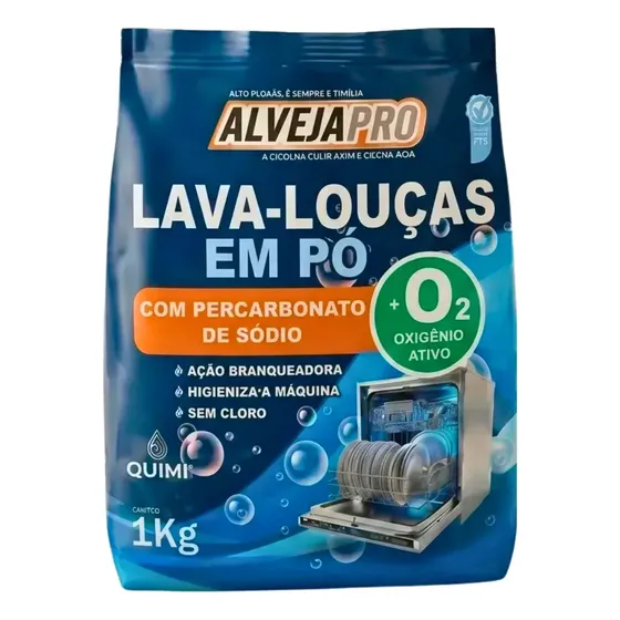 Detergente Maquina Lava Louça Percarbona Sodio 1kg Alvejapro