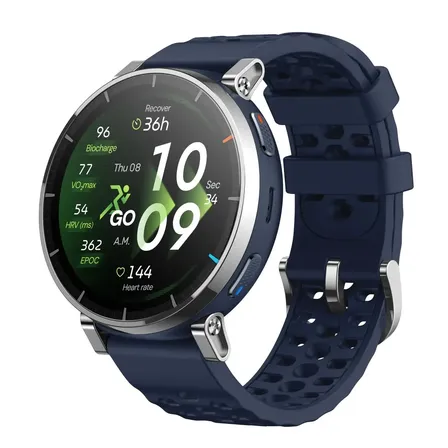 Smartwatch Amazfit Active 3 Premium Gps Amoled 1.43 Wifi Calls 5atm Relógio Esportivo Running Fitness 12 Dias Tipo De Bateria Garmin Coros Xiaomi Azul Mesh