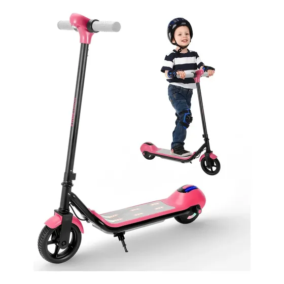 Patinete Elétrico Infantil Honeywhale E2 Rosa Com Bluetooth E Luz Led