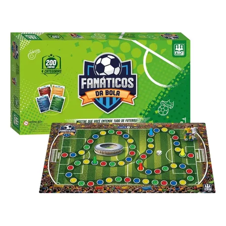 Jogo Tabuleiro Fanáticos Da Bola NIG Brinquedos 1145 para +8 anos