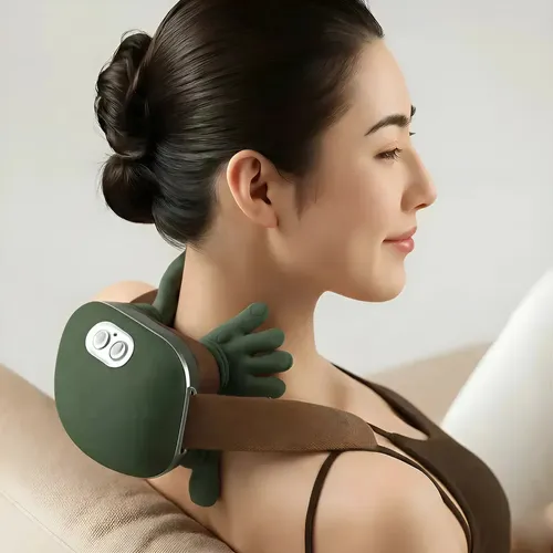 Massageador Pescoço Ombros Lombar Aquecimento 3d Mãozinha