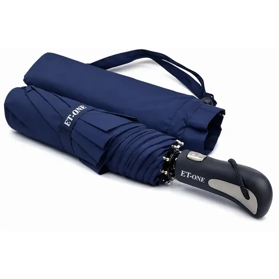 Guarda Chuva Clássico Automático Et-one Preto 120cm Cabo Emborrachado