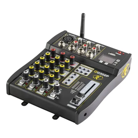 Mesa De Som Analógica Eros M0302p Com Bluetooth E 3 Canais 12v